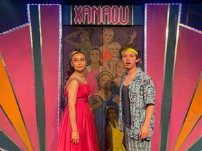 Trace Marius and Ella Youngstrom performed in “Xanadu” at Broadway Experience in Upland
