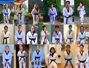 Students Earn their Black Belts through CSArts-SGV's Taekwondo Program