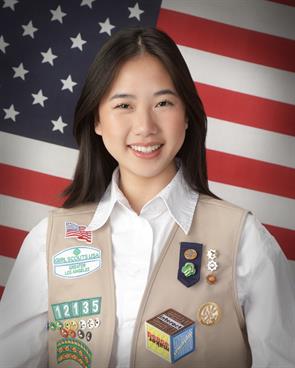 Hannah Pung earned a Gold Award for her work in the Girl Scouts of America