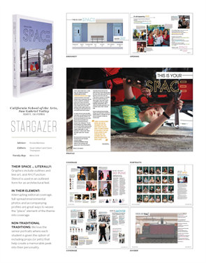 California School of the Arts – San Gabriel Valley Yearbook placed in the top 1% of Varsity Yearbooks’ Portfolio series