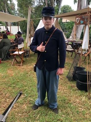 Powell Woodard participated at a Civil War living history event
