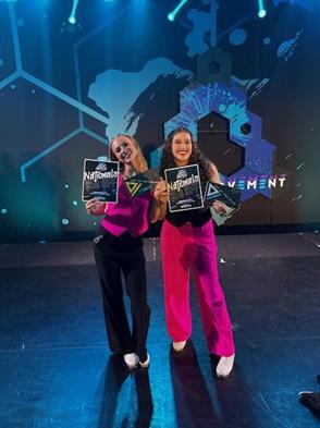 Keah Romero won First Place for a tap duo routine at the Art of Movement Dance Convention