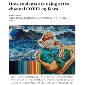 Student Artwork Featured in OC Register Article