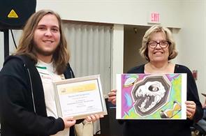 Ali Bendaoud won second and third place in his first off-campus art show competition